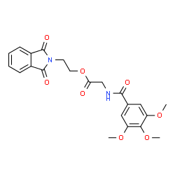 ChemSpider 2D Image | 2-(1,3-Dioxo-1,3-dihydro-2H-isoindol-2-yl)ethyl N-(3,4,5-trimethoxybenzoyl)glycinate | C22H22N2O8