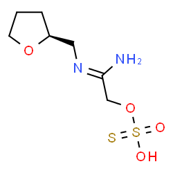 ChemSpider 2D Image | O-[(2Z)-2-Amino-2-{[(2S)-tetrahydro-2-furanylmethyl]imino}ethyl] hydrogen sulfurothioate | C7H14N2O4S2