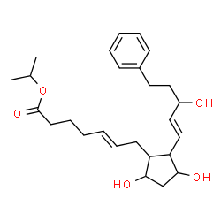 ChemSpider 2D Image | Isopropyl (5E)-7-{3,5-dihydroxy-2-[(1E)-3-hydroxy-5-phenyl-1-penten-1-yl]cyclopentyl}-5-heptenoate | C26H38O5