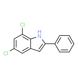 ChemSpider 2D Image | 5,7-Dichloro-2-phenyl-1H-indole | C14H9Cl2N