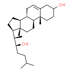 ChemSpider 2D Image | (22S)-Cholest-5-ene-3,22-diol | C27H46O2