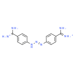 ChemSpider 2D Image | (1-Triazene-1,3-diyldi-4,1-phenylene)bis(aminomethaniminium) | C14H17N7