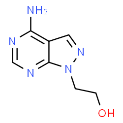 ChemSpider 2D Image | 2-(4-Amino-1H-pyrazolo[3,4-d]pyrimidin-1-yl)ethanol | C7H9N5O
