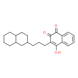 ChemSpider 2D Image | 3-[3-(Decahydro-2-naphthalenyl)propyl]-4-hydroxy-1,2-naphthalenedione | C23H28O3