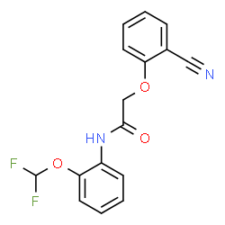 ChemSpider 2D Image | 2-(2-Cyanophenoxy)-N-[2-(difluoromethoxy)phenyl]acetamide | C16H12F2N2O3