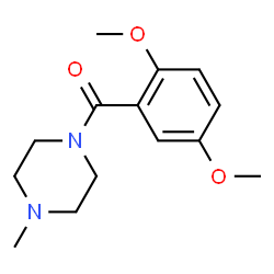 ChemSpider 2D Image | (2,5-Dimethoxyphenyl)(4-methyl-1-piperazinyl)methanone | C14H20N2O3