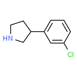 ChemSpider 2D Image | 3-(3-Chlorophenyl)pyrrolidine | C10H12ClN