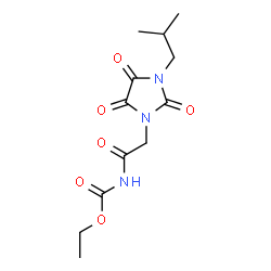 ChemSpider 2D Image | Ethyl [(3-isobutyl-2,4,5-trioxo-1-imidazolidinyl)acetyl]carbamate | C12H17N3O6