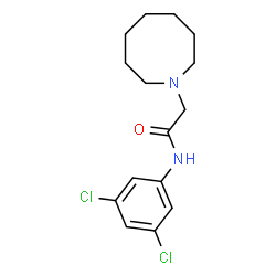 ChemSpider 2D Image | 2-(1-Azocanyl)-N-(3,5-dichlorophenyl)acetamide | C15H20Cl2N2O