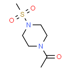 ChemSpider 2D Image | 1-[4-(Methylsulfonyl)-1-piperazinyl]ethanone | C7H14N2O3S