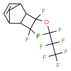 ChemSpider 2D Image | 3,3,4-Trifluoro-4-(heptafluoropropoxy)tricyclo[4.2.1.0~2,5~]non-7-ene | C12H8F10O