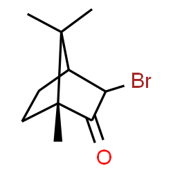 ChemSpider 2D Image | (1R)-3-Bromo-1,7,7-trimethylbicyclo[2.2.1]heptan-2-one | C10H15BrO