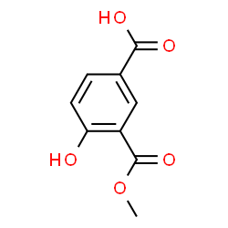 ChemSpider 2D Image | 4-Hydroxy-3-(methoxycarbonyl)benzoic acid | C9H8O5