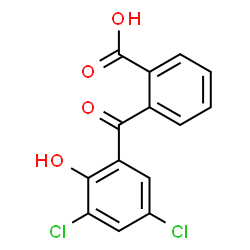 ChemSpider 2D Image | 2-(3,5-Dichloro-2-hydroxybenzoyl)benzoic acid | C14H8Cl2O4