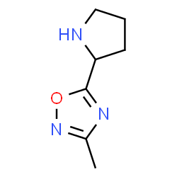 ChemSpider 2D Image | 3-methyl-5-pyrrolidin-2-yl-1,2,4-oxadiazole | C7H11N3O