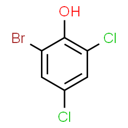 ChemSpider 2D Image | 2-Bromo-4,6-dichlorophenol | C6H3BrCl2O