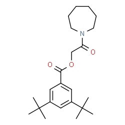 ChemSpider 2D Image | 2-(1-Azepanyl)-2-oxoethyl 3,5-bis(2-methyl-2-propanyl)benzoate | C23H35NO3