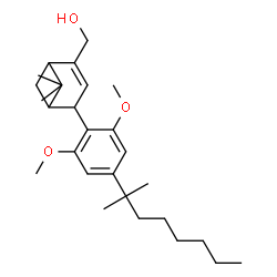 ChemSpider 2D Image | {4-[2,6-Dimethoxy-4-(2-methyl-2-octanyl)phenyl]-6,6-dimethylbicyclo[3.1.1]hept-2-en-2-yl}methanol | C27H42O3