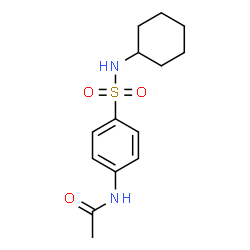 ChemSpider 2D Image | N-(4-Cyclohexylsulfamoyl-phenyl)-acetamide | C14H20N2O3S