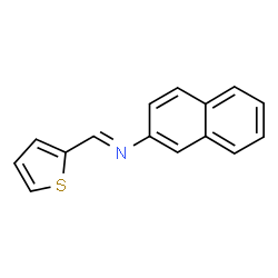 ChemSpider 2D Image | (E)-N-(2-Naphthyl)-1-(2-thienyl)methanimine | C15H11NS