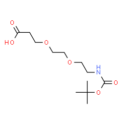 ChemSpider 2D Image | N-Boc-3-[2-(2-aminoethoxy)ethoxy]propionic Acid | C12H23NO6