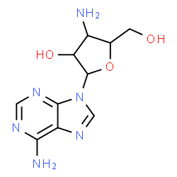 ChemSpider 2D Image | 9-(3-Amino-3-deoxypentofuranosyl)-9H-purin-6-amine | C10H14N6O3
