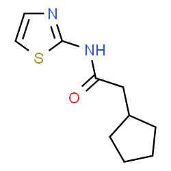ChemSpider 2D Image | 2-Cyclopentyl-N-(1,3-thiazol-2-yl)acetamide | C10H14N2OS