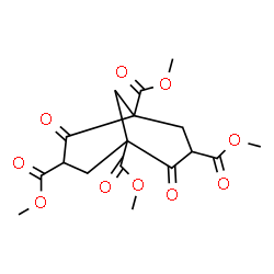 ChemSpider 2D Image | Tetramethyl 2,6-dioxobicyclo[3.3.1]nonane-1,3,5,7-tetracarboxylate | C17H20O10