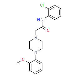 ChemSpider 2D Image | N-(2-Chlorophenyl)-2-[4-(2-methoxyphenyl)-1-piperazinyl]acetamide | C19H22ClN3O2
