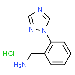 ChemSpider 2D Image | 1-[2-(1,2,4-triazol-1-yl)phenyl]methanamine hydrochloride | C9H11ClN4