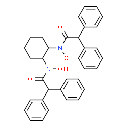 ChemSpider 2D Image | N,N'-1,2-Cyclohexanediylbis(N-hydroxy-2,2-diphenylacetamide) | C34H34N2O4