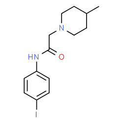 ChemSpider 2D Image | N-(4-Iodophenyl)-2-(4-methyl-1-piperidinyl)acetamide | C14H19IN2O