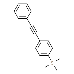 ChemSpider 2D Image | Trimethyl[4-(phenylethynyl)phenyl]silane | C17H18Si