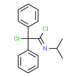 ChemSpider 2D Image | (1Z)-2-Chloro-N-isopropyl-2,2-diphenylethanimidoyl chloride | C17H17Cl2N