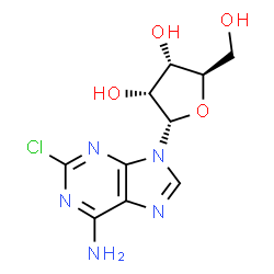ChemSpider 2D Image | 2-chloro-9-alpha-ribofuranosyl-9H-purin-6-amine | C10H12ClN5O4
