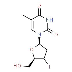 ChemSpider 2D Image | 3'-Iodo-3'-deoxythymidine | C10H13IN2O4