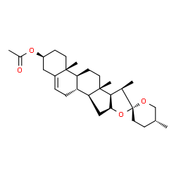 ChemSpider 2D Image | (3beta,20R,25R)-Spirost-5-en-3-yl acetate | C29H44O4