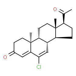 ChemSpider 2D Image | (9beta,10alpha)-6-Chloropregna-4,6-diene-3,20-dione | C21H27ClO2