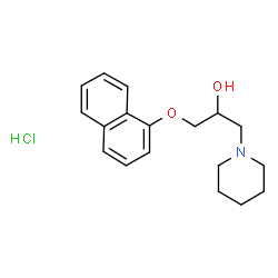 ChemSpider 2D Image | 1-(1-naphthyloxy)-3-(1-piperidinyl)-2-propanol hydrochloride | C18H24ClNO2