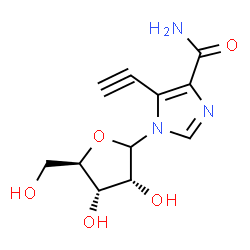 ChemSpider 2D Image | 5-Ethynyl-1-(D-ribofuranosyl)-1H-imidazole-4-carboxamide | C11H13N3O5