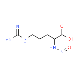 ChemSpider 2D Image | 5-Carbamimidamido-2-(nitrosoamino)pentanoic acid | C6H13N5O3