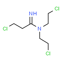 ChemSpider 2D Image | 3-Chloro-N,N-bis(2-chloroethyl)propanimidamide | C7H13Cl3N2