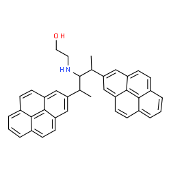 ChemSpider 2D Image | 2-{[2,4-Di(2-pyrenyl)-3-pentanyl]amino}ethanol | C39H33NO