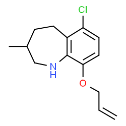 ChemSpider 2D Image | 9-allyloxy-6-chloro-3-methyl-2,3,4,5-tetrahydro-1H-benzazepine | C14H18ClNO