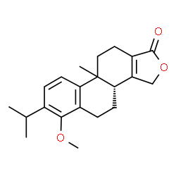 ChemSpider 2D Image | (3bR)-7-Isopropyl-6-methoxy-9b-methyl-3b,4,5,9b,10,11-hexahydrophenanthro[1,2-c]furan-1(3H)-one | C21H26O3