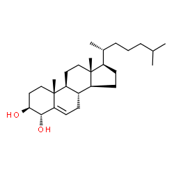 ChemSpider 2D Image | (3beta,4alpha)-Cholest-5-ene-3,4-diol | C27H46O2