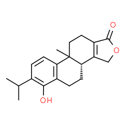 ChemSpider 2D Image | (3bR)-6-Hydroxy-7-isopropyl-9b-methyl-3b,4,5,9b,10,11-hexahydrophenanthro[1,2-c]furan-1(3H)-one | C20H24O3