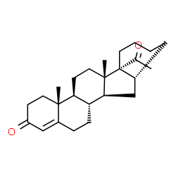 ChemSpider 2D Image | 16,24-Cyclo-21-norchol-4-en-3-one, 17-acetyl-, (16beta,17alpha)- | C25H36O2