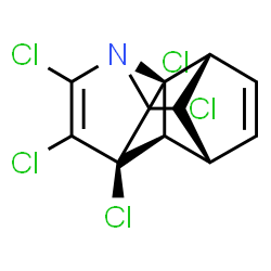 ChemSpider 2D Image | (2S,3S,6R,7R,8S)-8,9,10,11,11-Pentachloro-1-azatetracyclo[6.2.1.1~3,6~.0~2,7~]dodeca-4,9-diene | C11H8Cl5N