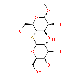ChemSpider 2D Image | Methyl 4-S-alpha-D-glucopyranosyl-4-thio-alpha-D-glucopyranoside | C13H24O10S